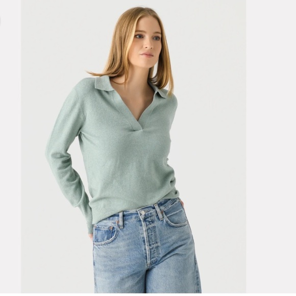 Faherty “Jackson” Sweater Polo In Jadeite Heather Small Excellent Condition! - Picture 4 of 10